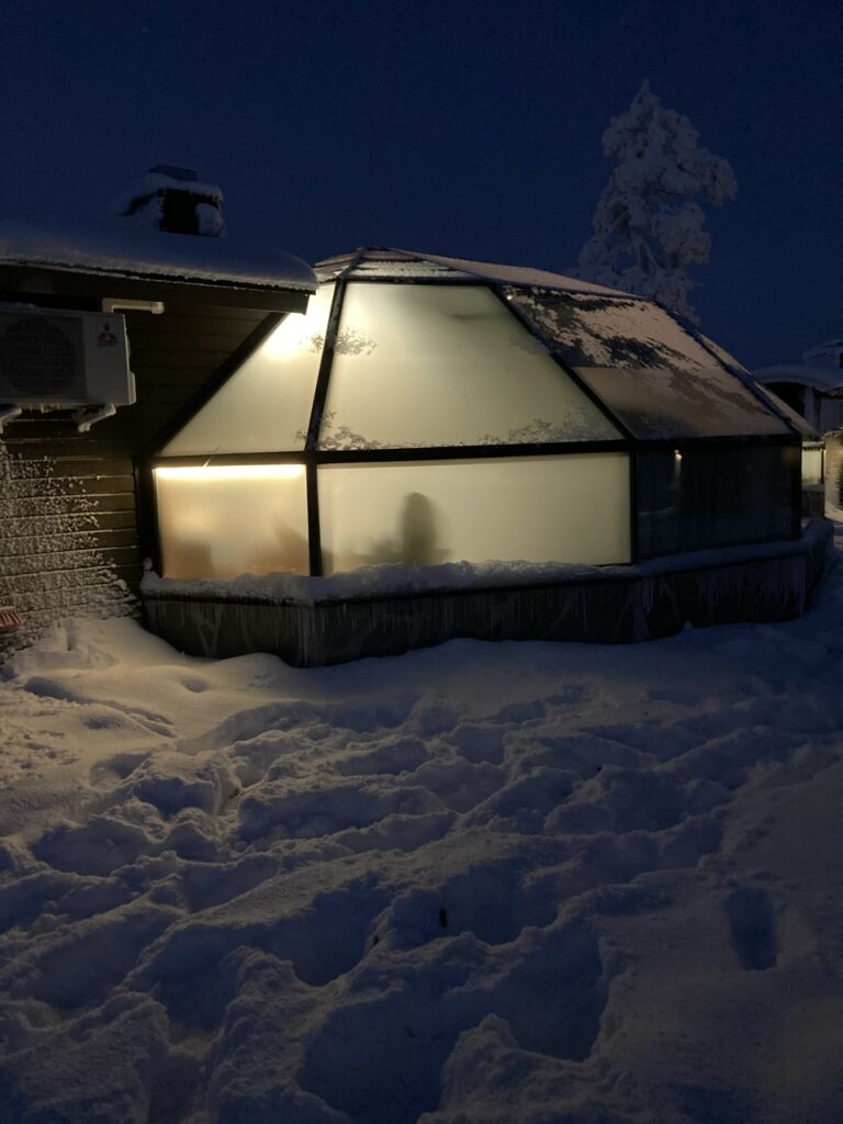 Glass igloo in Finnish Lapland